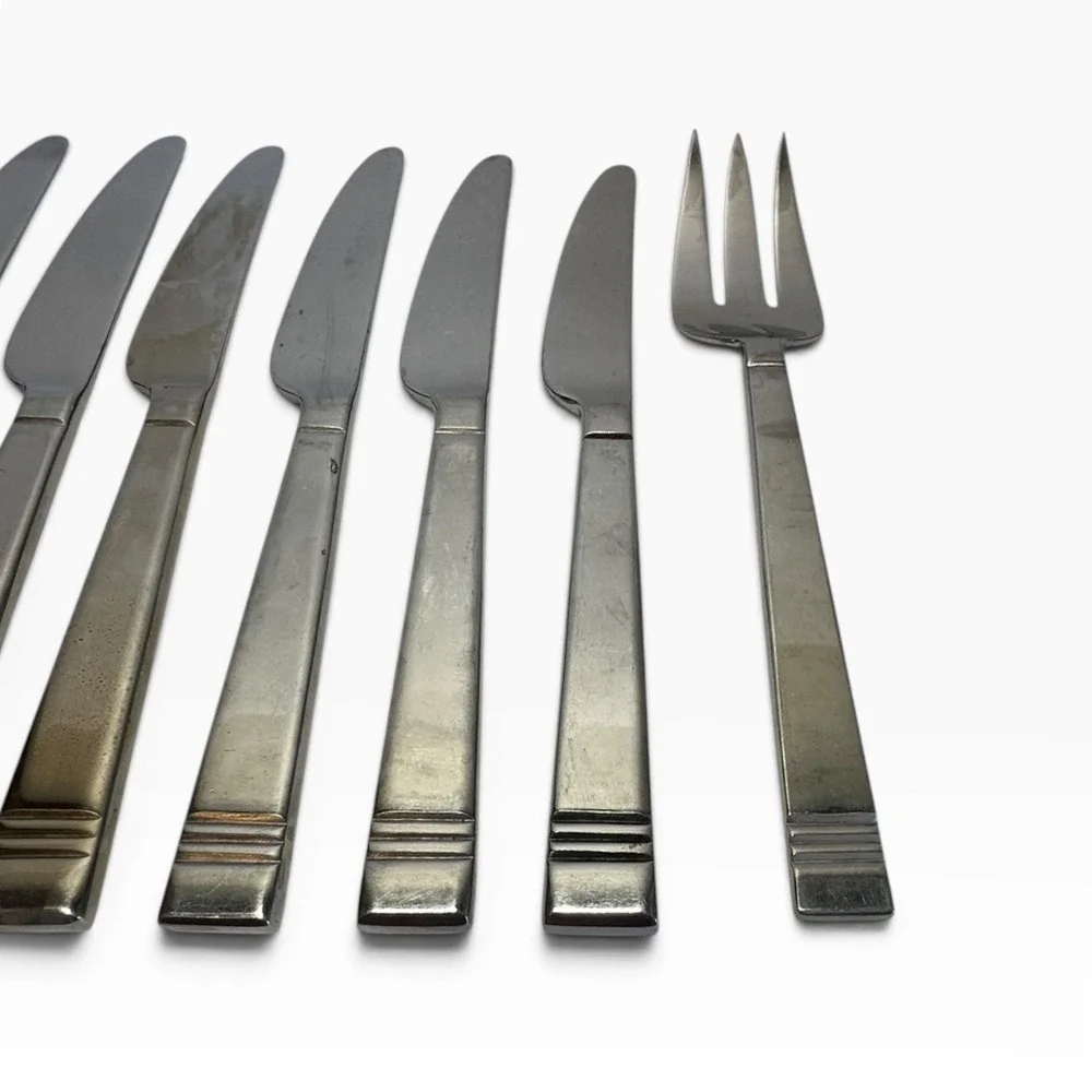 16pc Lenox Tin Can Alley Flatware 18/8 Stainless Steel Modern Pattern - Read
